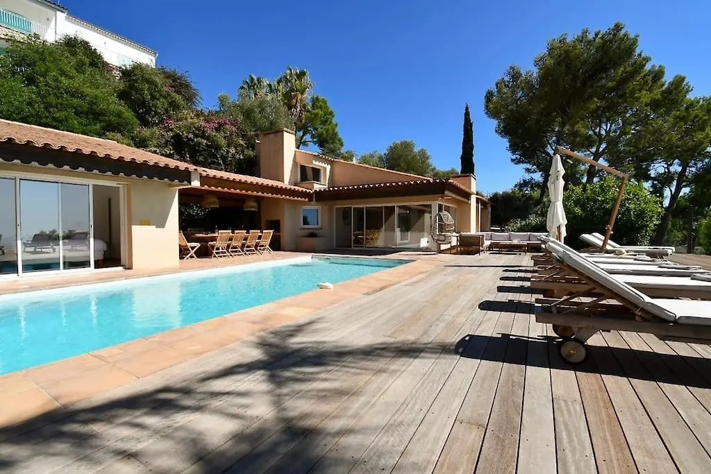 Villa Palm Springs Superb Sea View, Terrasse And Swimming Pool Carqueiranne Frankrijk